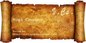 Vogl Csongor névjegykártya